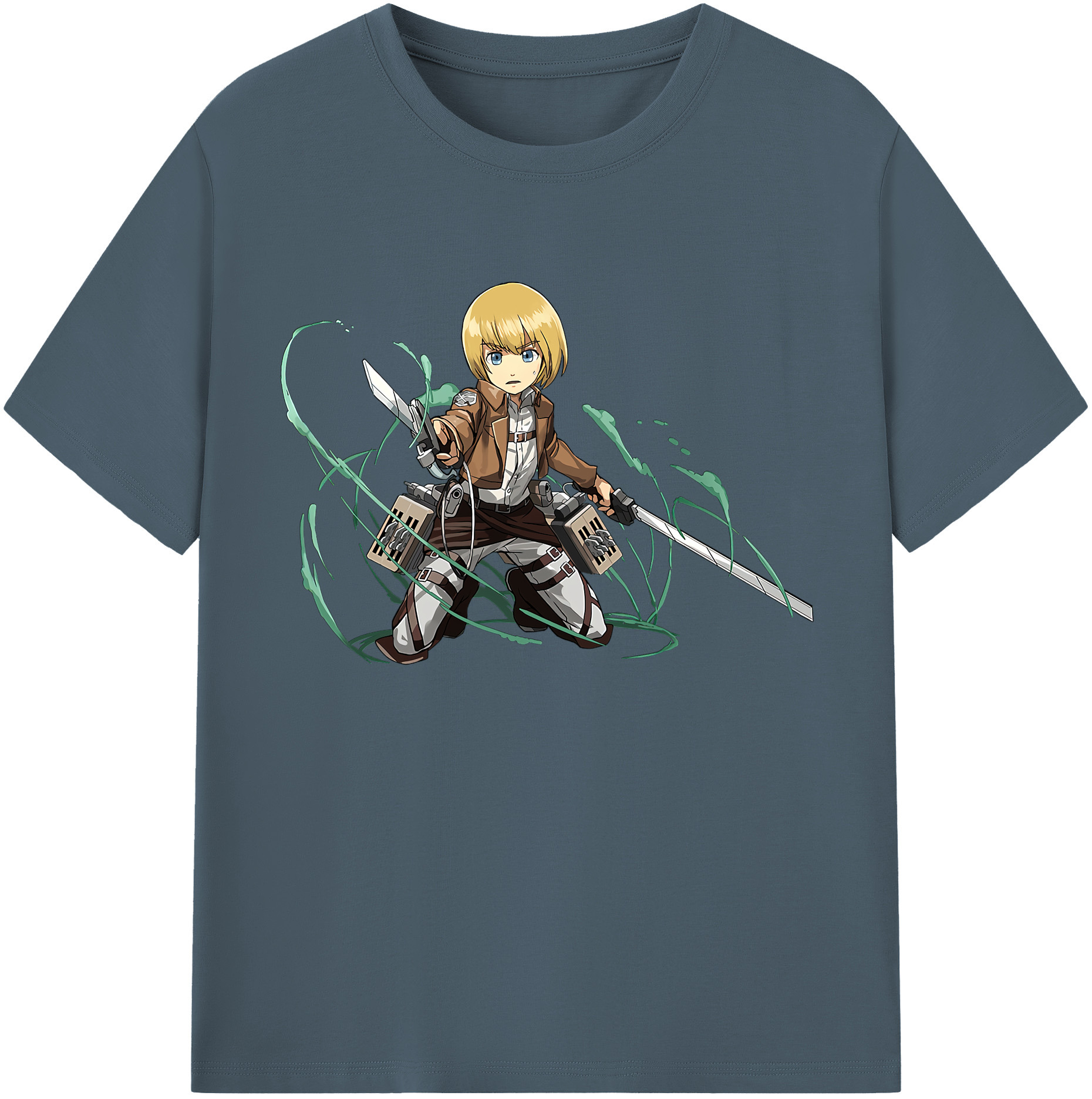 （画像用） 進撃の巨人 アルミン·アルレルト Attack on Titan Armin Arlert 綿100％半袖Tシャツ（フロントプリント）